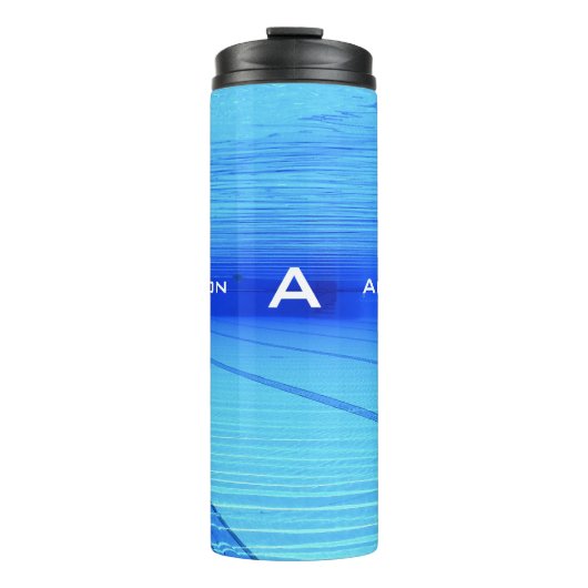 Zwemmer gepersonaliseerd thermosbeker (Voorkant)