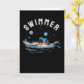 Zwemmer - Perfect ontwerp voor zwemmers Kaart (Gele Bloem)