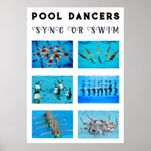 Zwemmer Synchroonzwemmen Poster