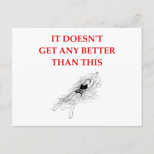 ZWEMMEREN BRIEFKAART (Voorkant)