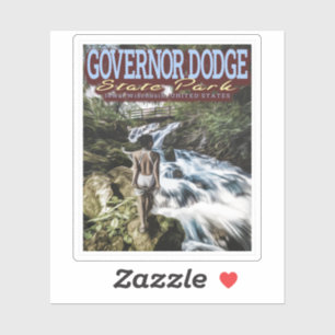 ZWEMMERENDE MEISJES - GOVERNOR DODGE STATE PARK - STICKER