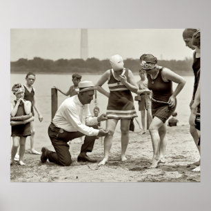 ZWEMMERENDE PATROL 1922 POSTER