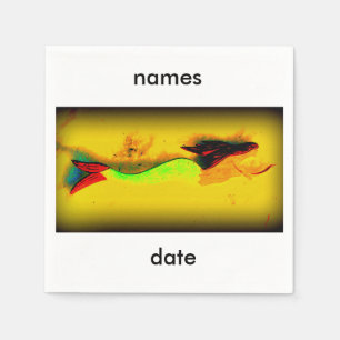 zwemmermaïde persoonlijke uitnodiging servet