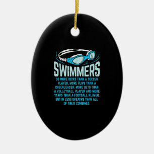 Zwemmers doen meer dingen als schimmels keramisch ornament