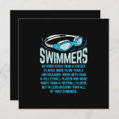 Zwemmers doen meer knijpen in grappige gift-zwemto kaart (Voorkant / Achterkant)