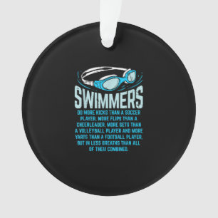 Zwemmers doen meer knijpen in grappige gift-zwemto ornament