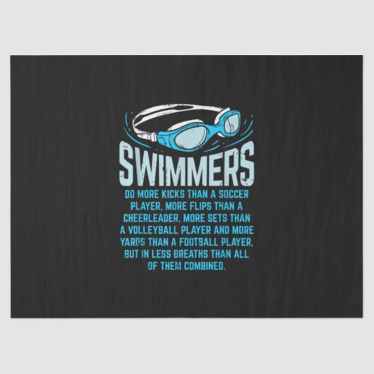 Zwemmers doen meer knijpen in grappige gift-zwemto tissuepapier (Voorkant)