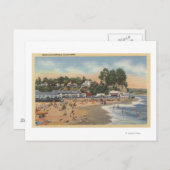 Zwemmers en zonnebaders op het strand briefkaart (Voorkant / Achterkant)