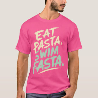 Zwemmers eten pasta zwemmen snel zwemmen t-shirt