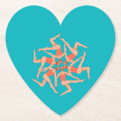 Zwemmers - gesynchroniseerde zwemmers kartonnen onderzetters (Voorkant)