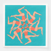 Zwemmers - gesynchroniseerde zwemmers servet (Voorkant)