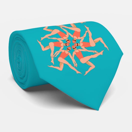 Zwemmers - gesynchroniseerde zwemmers stropdas (Opgerold)