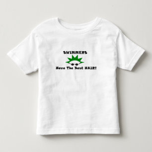 Zwemmers hebben het beste haar kinder shirts