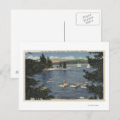 Zwemmers met drijfveren en sport briefkaart (Voorkant / Achterkant)