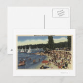 Zwemmers op badkuip briefkaart (Voorkant / Achterkant)