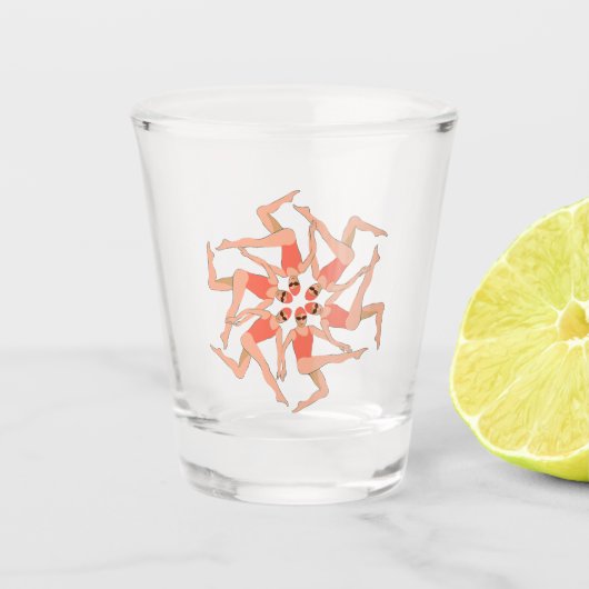 Zwemmers - Synchronisatie zwemmen Shot Glas (Voorkant)