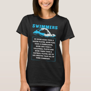 Zwemmers zwemmen meer ijsjes in de waterpool t-shirt