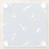  zwemmerspatroon glazen onderzetter (Achterkant)