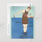 Zwempak by George Barbier Briefkaart (Voorkant / Achterkant)