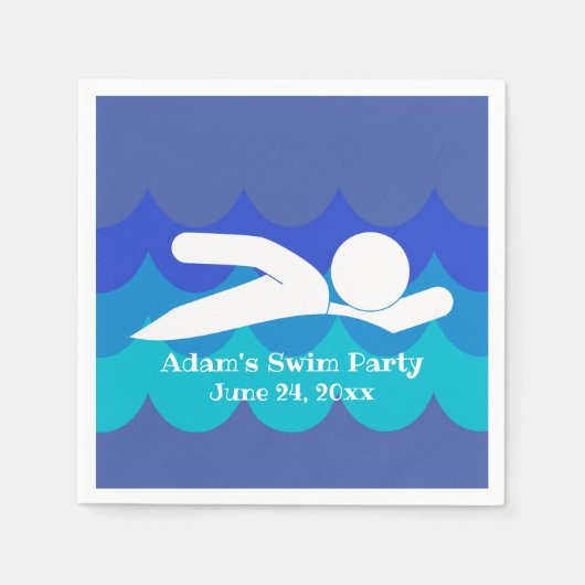 Zwempapier Napels Servet (Voorkant)