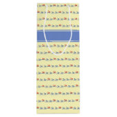 Zwempatronen aangepaste naam crème wijn cadeautas (Achterkant)