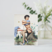 Zwempen omhoog briefkaart (Staand voorkant)