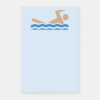 Zwempictogramsymbool in kleur post-it® notes