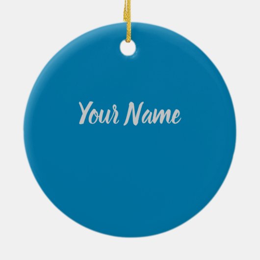 Zwempool Mousserend water met een bloemkool Keramisch Ornament (Achterkant)