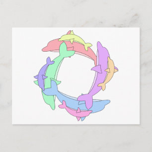 Zwempoppen en baby's briefkaart