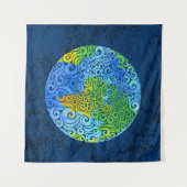 Zwemrijke aarde wandkleed (Voorkant (horizontaal))