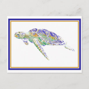 Zwemschildpad Briefkaart