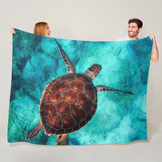 Zwemschildpad Fleece Blanket (In situ)