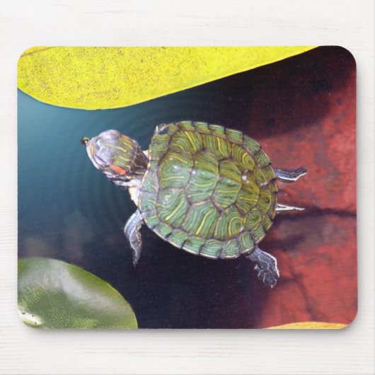 Zwemschildpad Mousepad Muismat (Voorkant)
