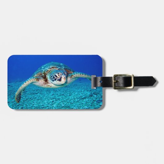 Zwemschildpad Zee Bagagelabel (Voorkant horizontaal)