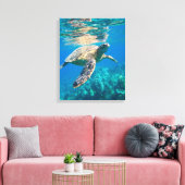 Zwemschildpad Zee Canvas Afdruk (Insitu (Woonkamer))
