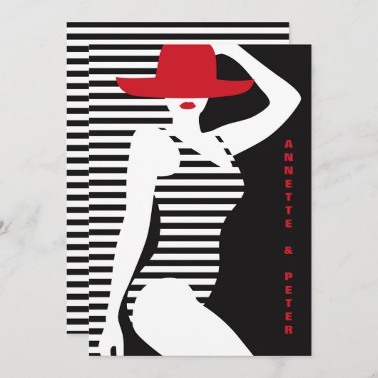 Zwemschoonheid 2 uitnodiging (Voorkant / Achterkant)