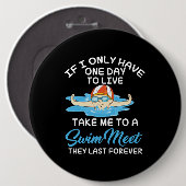 Zwemsport Gift Ronde Button 6,0 Cm (Voorkant /achterkant)