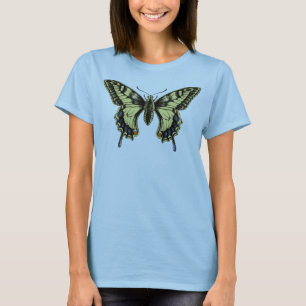 Zwemstaartvlinder bovenaan t-shirt