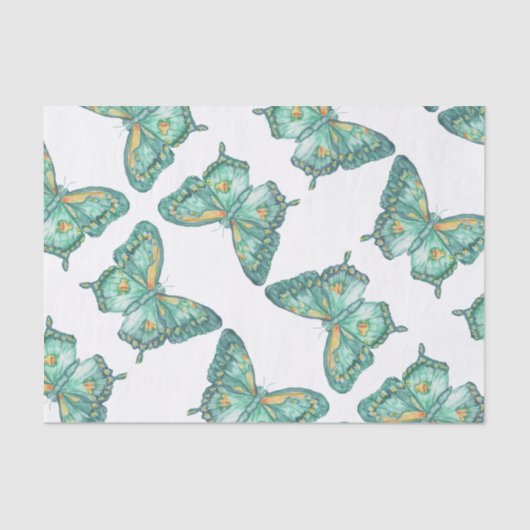 Zwemstaartvlinderontwerp op tissuepapier (Voorkant)