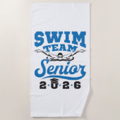 Zwemteam Senior 2026 Strandlaken (Voorkant)