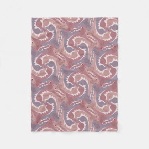 Zwemveer Hazen Tesselation soft Paars Blanket 2 Fleece Deken