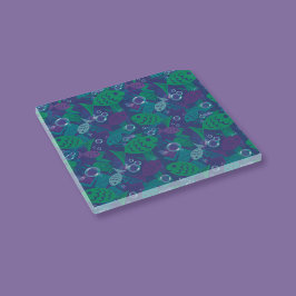 Zwemvissen en bubbels Levendig rifpatroon Glazen Onderzetter