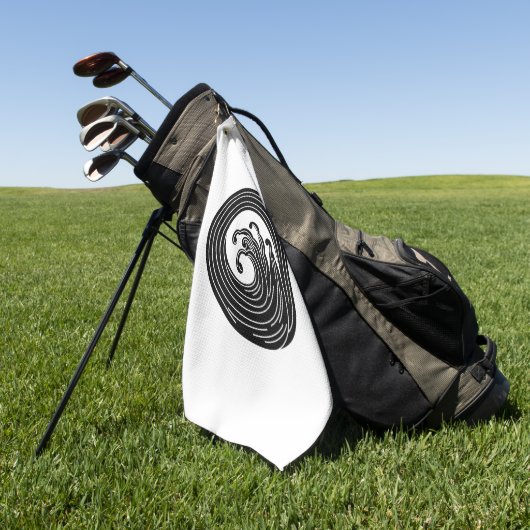 Zwemvormig golflengte golfhanddoek (Groen)