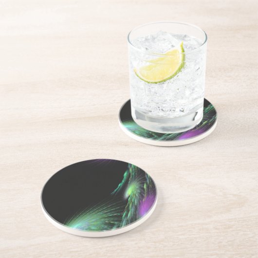 Zwemvuurwerk Zandsteen Onderzetter (Zijkant)