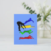 Zwemwatersport Briefkaart (Staand voorkant)