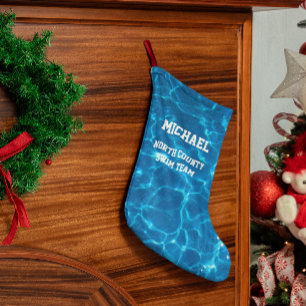 Zwemwatersport gepersonaliseerde kous kleine kerstsok