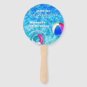 Zwemwatervun voor de Koel-zomerpool Handwaaier (Achterkant)