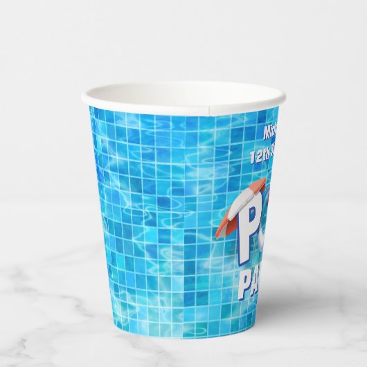 Zwemwatervun voor de Koel-zomerpool Papieren Bekers (Rechts)