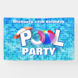 Zwemwatervun voor de Koel-zomerpool Spandoek