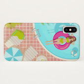 Zwemzwembad meisje op strand bikini Case-Mate iPhone case (Achterkant (horizontaal))
